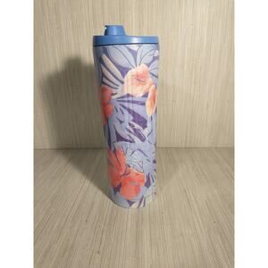 Dutch Bros Coffee Stainless Steel Travel Tumbler w/Hawaiian Hibiscus Flowers